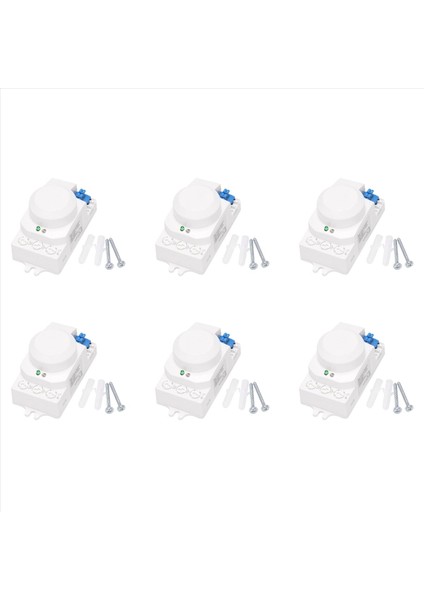 6x 5 8ghz Hf Sistem LED Mikrodalga 360 Derece Hareket Sensörü Işık Anahtarı Gövde Hareket Dedektörü (Yurt Dışından)