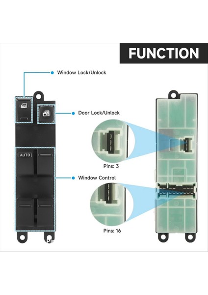 Yeni Li Araba Pencere Asansör Anahtarı Elektrikli Pencere Anahtarı 25401-EQ305 25401EQ305 Nissan X-Trail 2002-2007 (Yurt Dışından) indirimleri