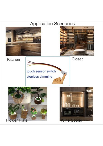 4pcs Dokunlu Dimmer Anahtarı Dc3 7V 5V 12V LED Işık Rv Dolap Gardırop ve Şerit Için Adımsız Dimmer Anahtar Sensörü (Yurt Dışından) indirimleri