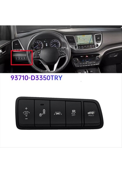 Yan Çökme Pad Siyah Anahtar 93710-D3350 Hyundai Için Tucson IX35 2016-2021 Dimmer Light Lane Assist Switch 93710D3350 (Yurt Dışından) fiyatları