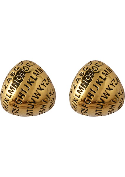 ADORE-R0226 Altın Üçgen Harfli Küpe (Yurt Dışından)