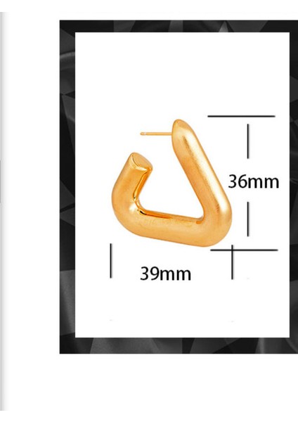 ADORE-R0567 Altın Fırçalanmış Üçgen Kadın Küpeleri (Yurt Dışından) fiyatları