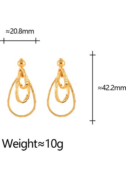 ADORE-A-288 Altın Çok Katmanlı Halka Damla Küpe (Yurt Dışından) fiyatları