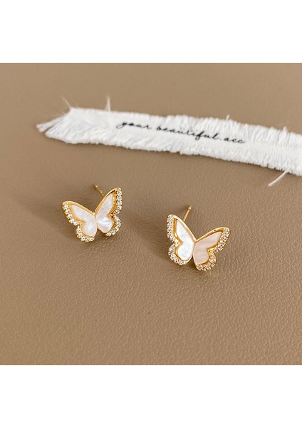 Adore-A-79 Altın Kelebek Kadın Zirkonyum Küpe (Yurt Dışından) fiyatları
