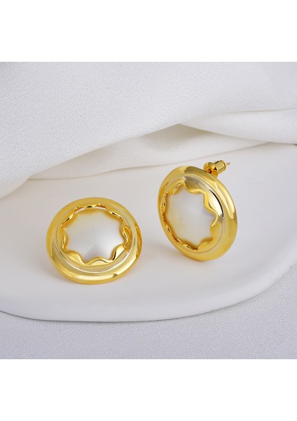 ADORE-R0201 Altın Fransız Yuvarlak Inci Küpeler Kadınlar Için (Yurt Dışından) fiyatları