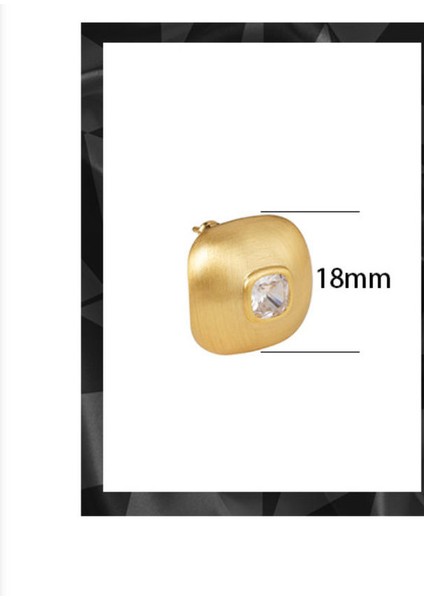 ADORE-R0277 Altın Fırçalanmış Kare Kadın Küpe (Yurt Dışından) fiyatları