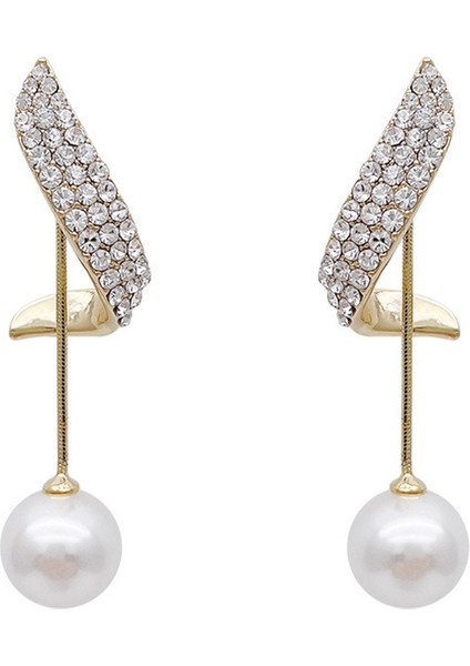 ADORE-E6528-21-2 Altın Tonlarında Lüks Zirkonyum Kaplama Kadın Küpe (Yurt Dışından)