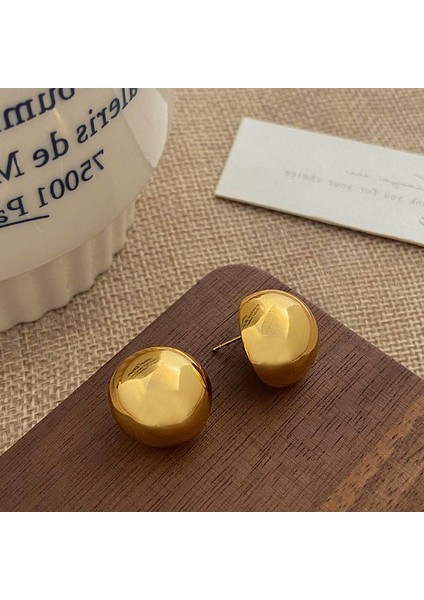 ADORE-A-768 Altın Parlak Top Kadın Küpeleri (Yurt Dışından) fiyatları