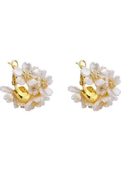 ADORE-R0214 Altın Çok Yönlü, Tatlı ve Zarif Çiçek Küpeler (Yurt Dışından)