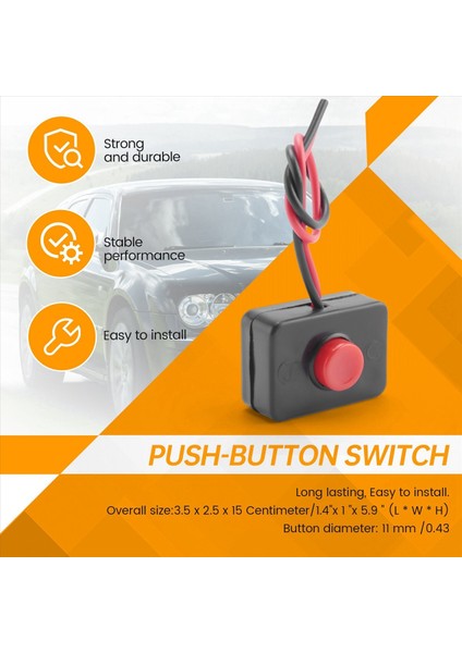 10X Dc 12V2A Yapıştırıcı Baskı Düğmesi Anlık Olarak Eylem Otomobiller Için Kablolu Anahtar (Yurt Dışından) indirimleri