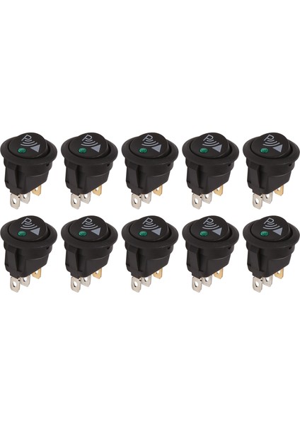10X Yuvarlak 3 Pin Rocker / Park Parkı Anahtar Ön Arka Yürüyüş Sensörü (Yurt Dışından)