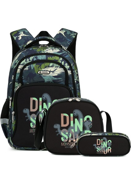 Ilkokul Öğrencileri Okul Çantası Üç Set Iki Omuz Okul Çantası Hafif Omuz Çantası Omurga Bakımı Sırt Çantaları (Yurt Dışından)