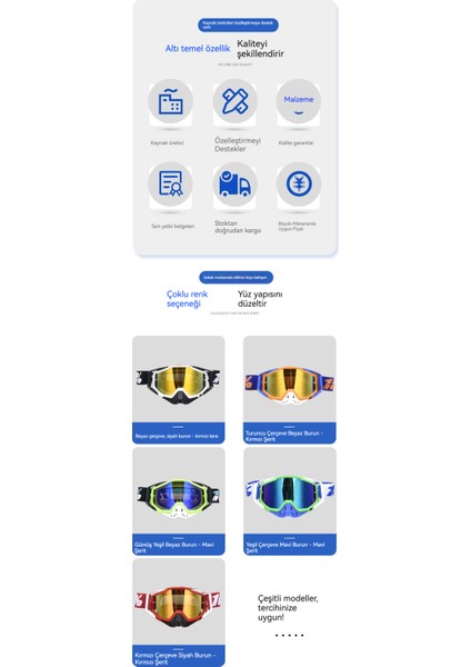 Outdoor Motorcycle Off-Road Sports Windproof Ski Goggles (Yurt Dışından) modelleri