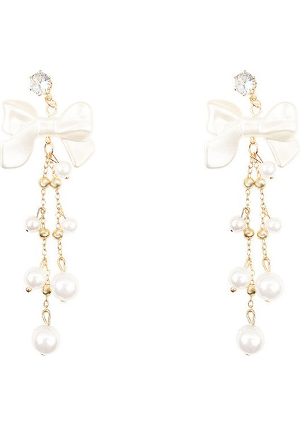 ADORE-E6317-20-2 Altın Fiyonk Püsküllü Kadın Küpesi (Yurt Dışından)