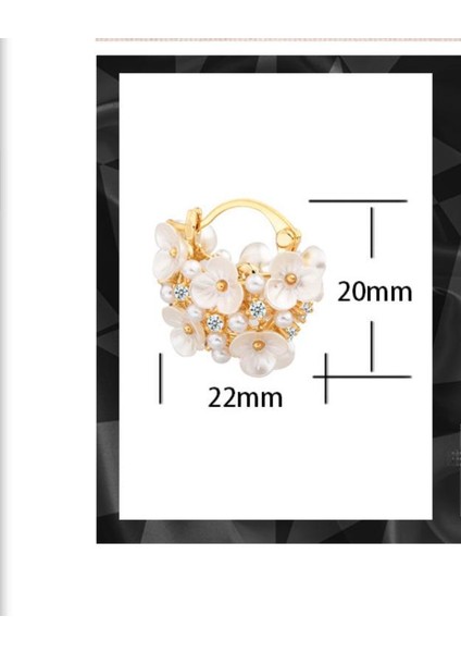 ADORE-R0651 Altın Tonlarında Zirkon Taşlı Inci Çiçek Küpeler (Yurt Dışından) fiyatları