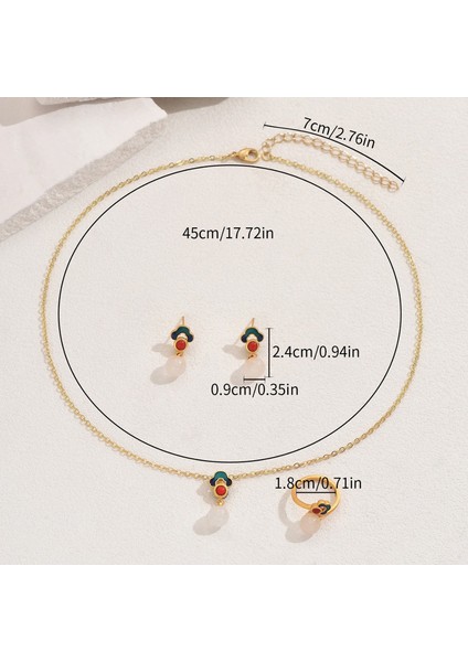 ADORE5494 Altın Uğurlu Bulut Kolye Takı Seti (Yurt Dışından) modelleri