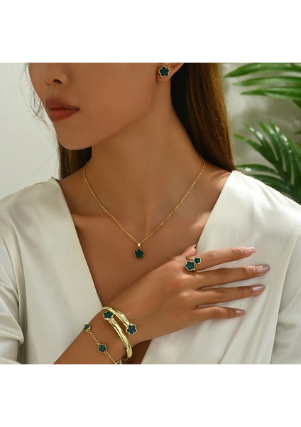 ADORE5499 Altın Beş Yapraklı Taçyapraklı Takı Seti (Yurt Dışından) fiyatları