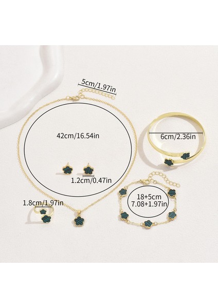 ADORE5499 Altın Beş Yapraklı Taçyapraklı Takı Seti (Yurt Dışından) modelleri