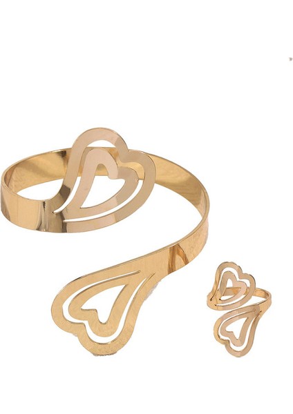ADORE7738 Altın Aşk Kalp Takı Seti (Yurt Dışından)