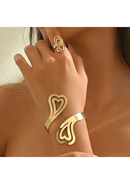 ADORE7738 Altın Aşk Kalp Takı Seti (Yurt Dışından) fiyatları
