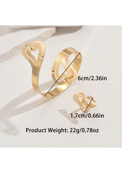 ADORE7738 Altın Aşk Kalp Takı Seti (Yurt Dışından) modelleri