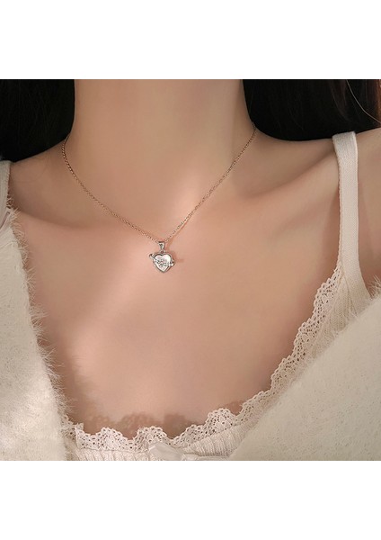 R2244 Gümüş Kalp Zirkonya Kolye (Yurt Dışından) fiyatları