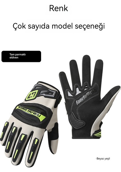 Motosiklet Eldiveni Kışlık Kadife Isıtmalı Dış Mekan Sporları Bisiklet Eldiveni Dokunmatik Ekranlı Kaymaz (Yurt Dışından)