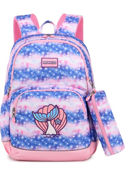 Mok Ilkokul Öğrencileri Okul Çantası 1-3-6 Sınıf Kız Hafif Omuz Çantası Çocuk Sırt Çantası Kalem Çantası Seti (Yurt Dışından)