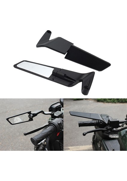 Evrensel Motosiklet Modifiye Dikiz Aynası Sabit Kanatlı Rüzgar Bıçağı Ayna Reflektörü Kawasaki Yamaha Honda Ktm Için (Yurt Dışından) fiyatları