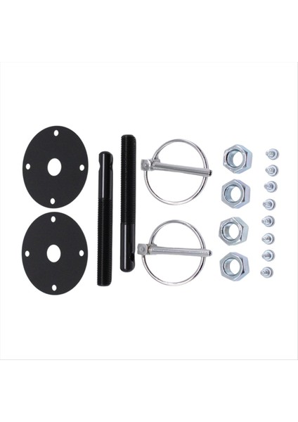 Siyah Kütük Alüminyum Kaput Pim Kiti Mannet Kapağı Flip-Over Stil Gm Chevy Ford Için Evrensel Pimler Üzerine Flip Scuff Plakaları (Yurt Dışından) fiyatları