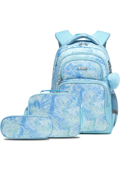 Ilkokul Öğrencileri Okul Çantası Üç Set Iki Omuz Okul Çantası Hafif Omuz Çantası Omurga Bakımı Sırt Çantaları (Yurt Dışından)