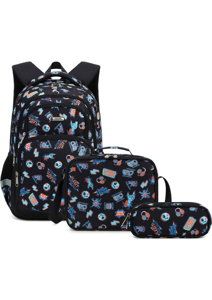 Ilkokul Öğrencileri Okul Çantası Üç Set Iki Omuz Okul Çantası Hafif Omuz Çantası Omurga Bakımı Sırt Çantaları (Yurt Dışından)