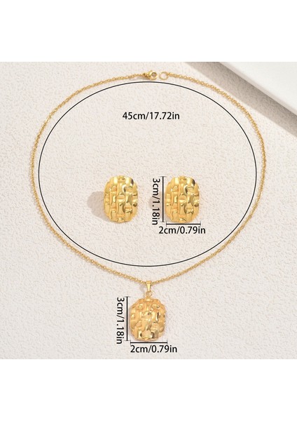 ADORE5736 Altın Pileli Doku Tasarım Takı Seti (Yurt Dışından) modelleri