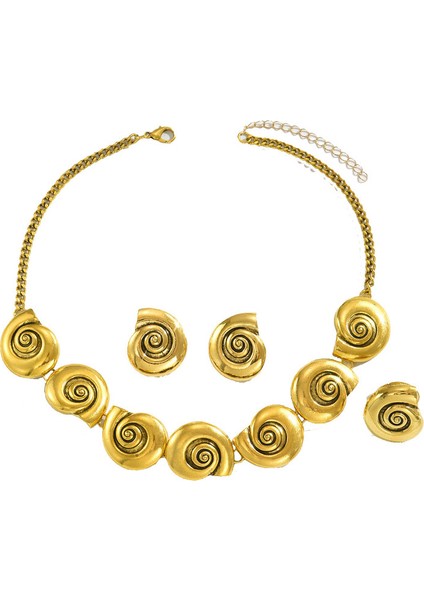 ADORE5718 Altın Deniz Kabuğu Tasarım Takı Seti (Yurt Dışından)