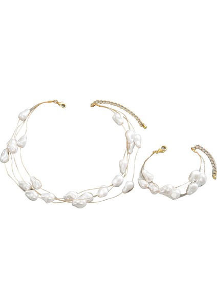 ADORE5426 Altın Inci Takı Seti (Yurt Dışından)