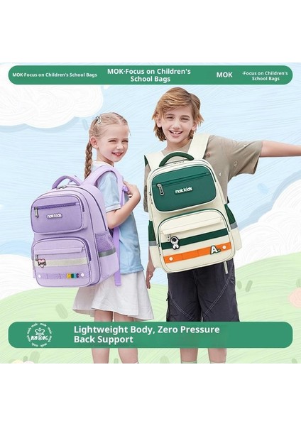 Mok Ilkokul Öğrencileri Okul Çantası Erkek ve Kız Omuz Çantası Büyük Kapasiteli Çocuk Sırt Çantaları (Yurt Dışından) fiyatları