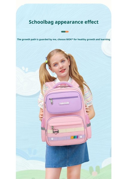 Mok Ilkokul Öğrencileri Okul Çantası Erkek ve Kız Omuz Çantası Büyük Kapasiteli Çocuk Sırt Çantaları (Yurt Dışından) fırsatları