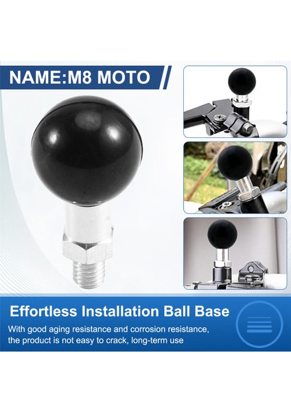25MM M8 Erkek Dişli Montaj Montajları Ayna Koltuğu Bilyesi M8 Vida Motosiklet Gidonu Taban Cıvatası Motosiklet Montajı Için (Yurt Dışından) fırsatları