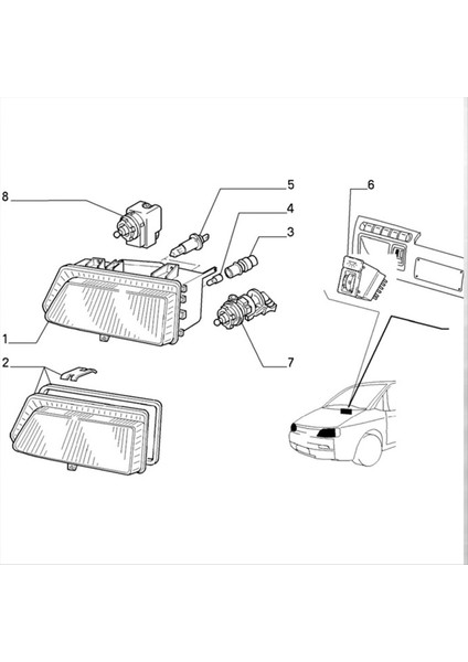 Araç Far Aralığı Ayarlama Kontrol Regülatör Motoru 6224C0 9632162280 Peugeot 206 306 406 1998-2009 9602407480 (Yurt Dışından)
