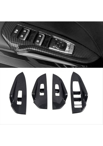 4pcs/set Araba Kapısı Kol Dayama Kapağı Kapak Paneli Kia K5 Optima 2020-2024 Pencere Cam Kaldırma Anahtarı Düğmesi Trim Çerçeve A (Yurt Dışından) fiyatları