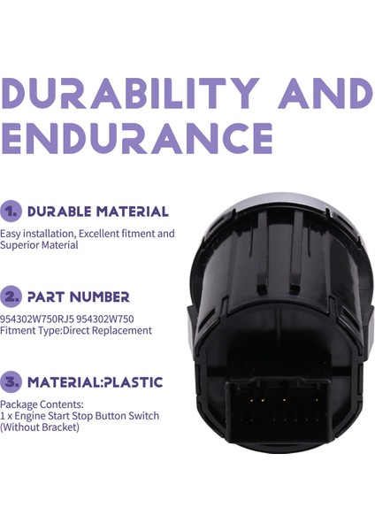 Hyundai Santafe Grand Santafe IX45 Için Braketsiz 954302W750 Motor Çalıştırma Durdurma Düğmesi Anahtarı Tek Tıklamalı Çalıştırma Anahtarı (Yurt Dışından) indirimleri