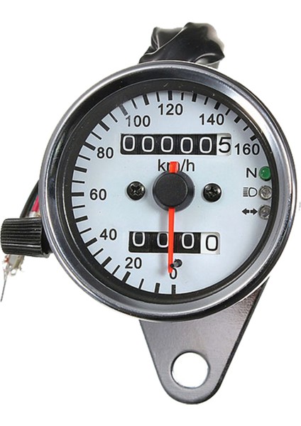 Motosiklet Evrensel 12V LCD Hız Göstergesi Kilometre Sayacı Ölçer Çift Amaçlı LED Sinyal Işıklı Arka Işık Göstergesi (Yurt Dışından)