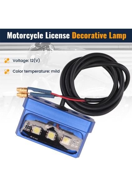 LED Motosiklet Plaka Lambası Dekoratif Lamba Evrensel A (Yurt Dışından) fırsatları