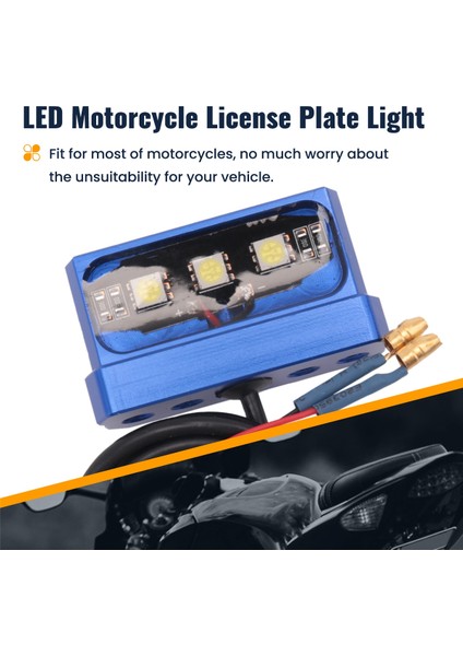 LED Motosiklet Plaka Lambası Dekoratif Lamba Evrensel A (Yurt Dışından) indirimleri