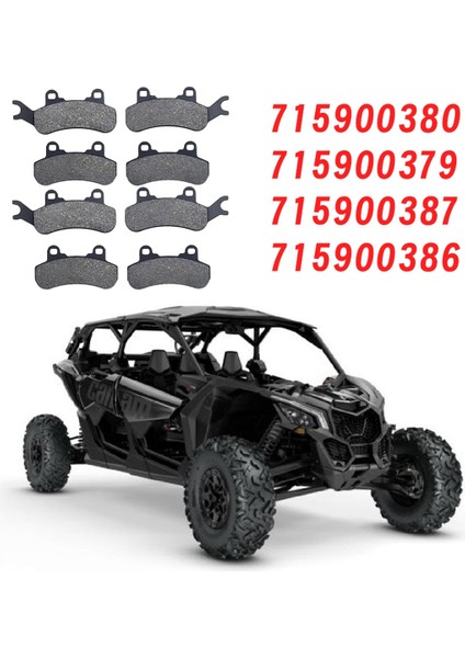 8 Adet Motosiklet Ön Arka Fren Balatası Seti 715900380 715900379 Can-Am Maverick X3/max/sport/trail 2017-2024 715900386 (Yurt Dışından) modelleri