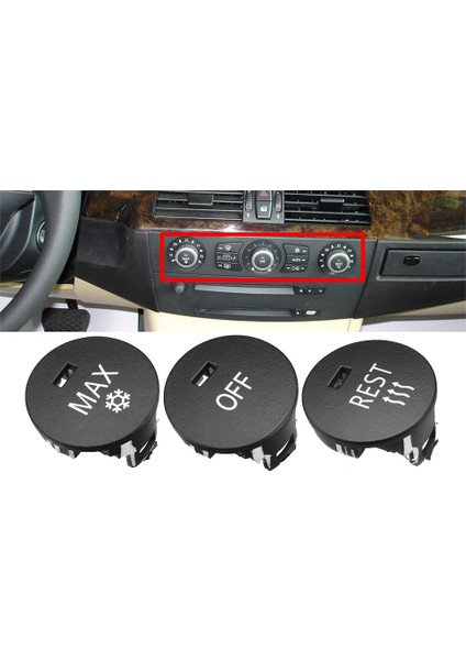 Kapalı/rest/max Iklim Kontrolü Paneli Panel Anahtarı Düğmesi Düğme Klima Düğmesi Onarım Kapağı -Bmw 5 Serisi E60 E61 (Yurt Dışından) fiyatları