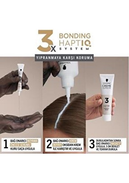 Creme Supreme Koyu Kestane Renkli Saç Boyası Amonyaksız Onarıcı Serum İçerir