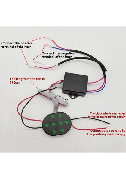 12V 8 Tonlu Müzikli Hava Kornası Elektrikli Salyangoz Kornası Araçlar, Motosikletler ve Arabalar Için 8 Ses Kontrol Kutusu Düğmesi Evrensel (Yurt Dışından) modelleri