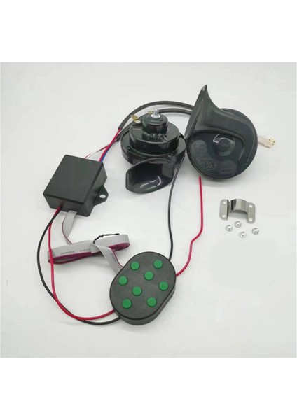 12V 8 Tonlu Müzikli Hava Kornası Elektrikli Salyangoz Kornası Araçlar, Motosikletler ve Arabalar Için 8 Ses Kontrol Kutusu Düğmesi Evrensel (Yurt Dışından) fırsatları