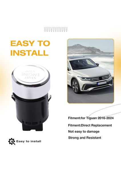 Vw Tiguan 2016-2024 Için Araç Ateşleme Durdurma Başlatma Düğmesi Anahtarı Motor Başlatma Anahtarı Tek Düğmeli Başlatma Anahtarı 5NG959839A (Yurt Dışından) fırsatları
